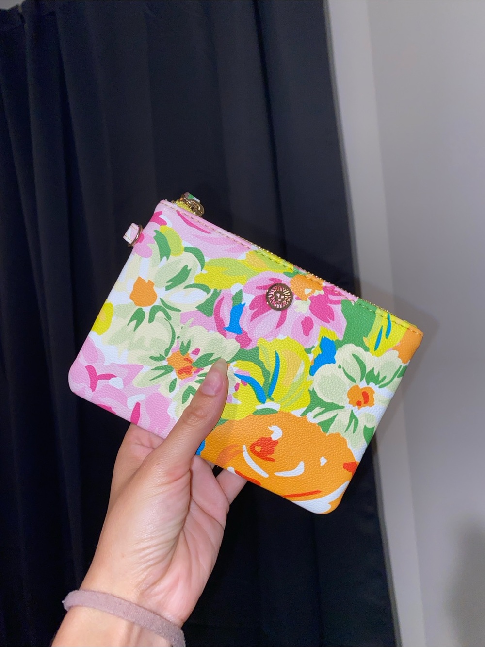 Anne Klein Floral Zip Pouch in Multicolor